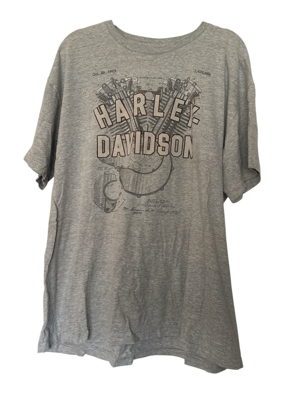 Harley-Davidson Gray Graphic Logo Short Sleeve Tee